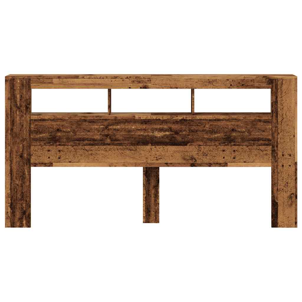 Tête de lit à LED vieux bois 200x18,5x103,5cm bois d'ingénierie - XIOS