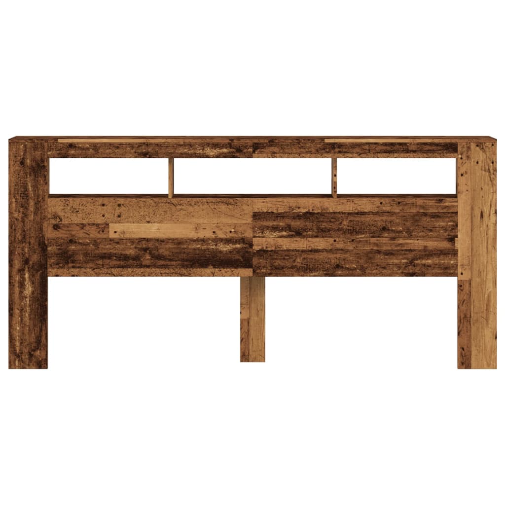 Tête de lit à LED vieux bois 220x18,5x103,5cm bois d'ingénierie - XIOS