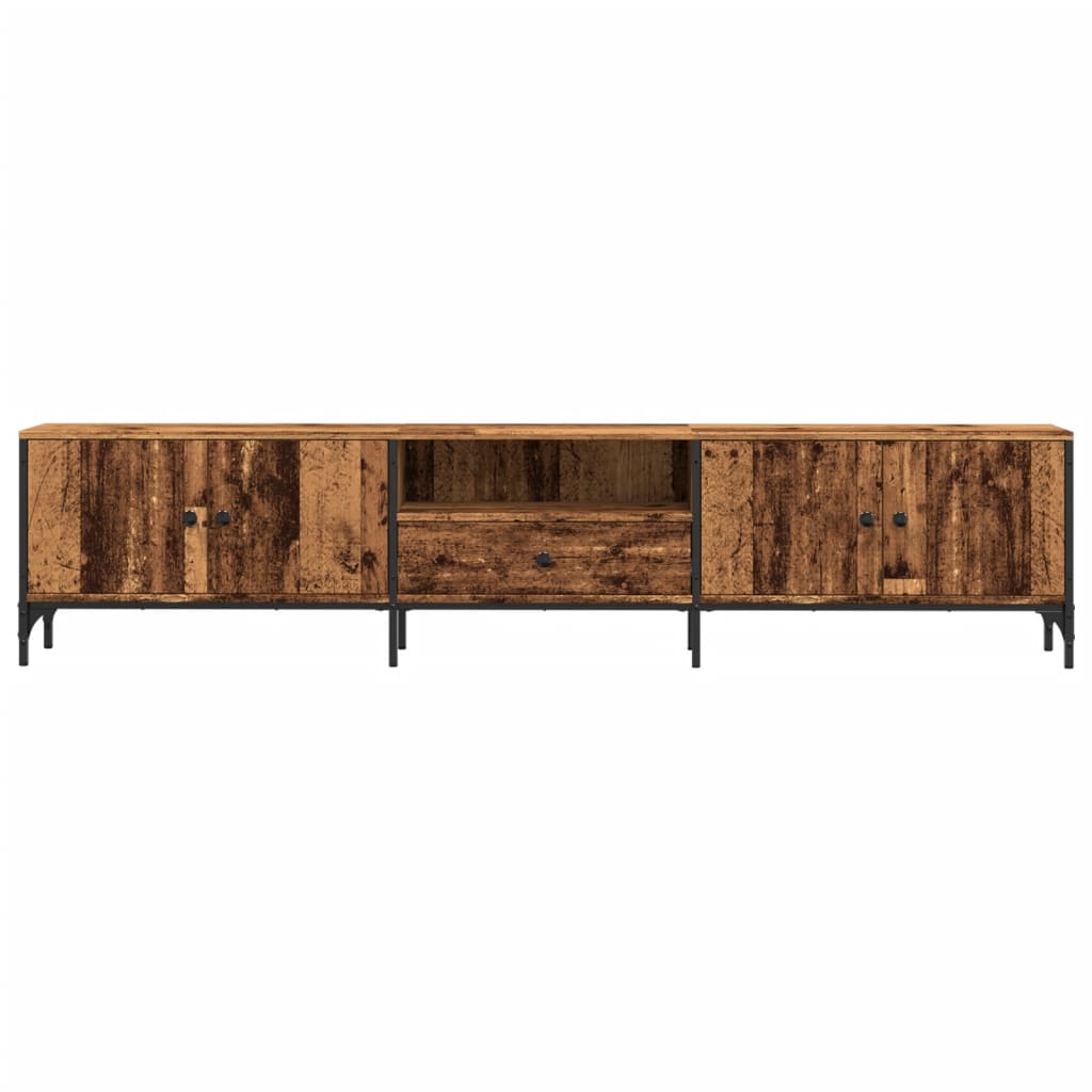 Meuble TV avec tiroir vieux bois 200x25x44 cm bois d'ingénierie - XIOS