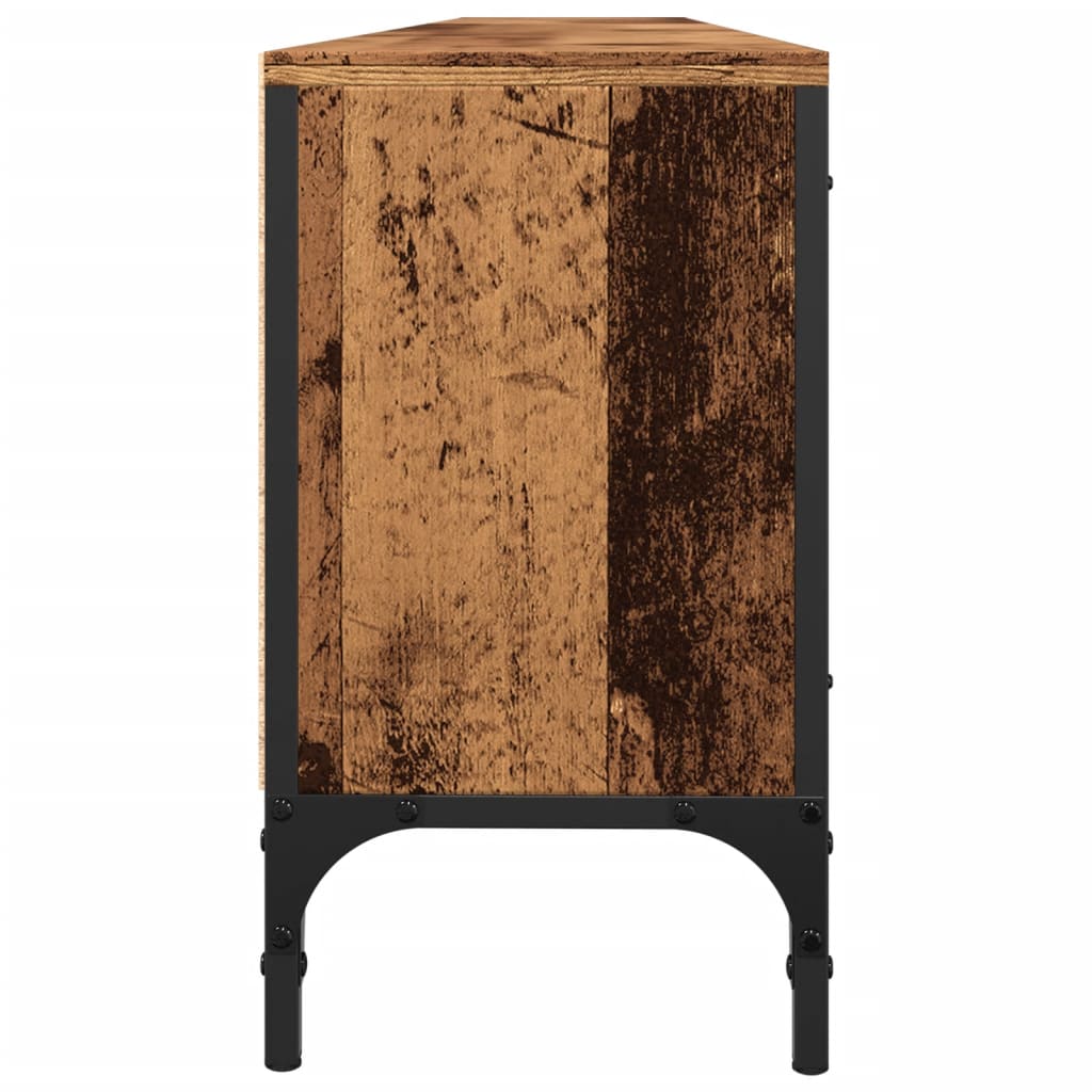Meuble TV avec tiroir vieux bois 200x25x44 cm bois d'ingénierie - XIOS