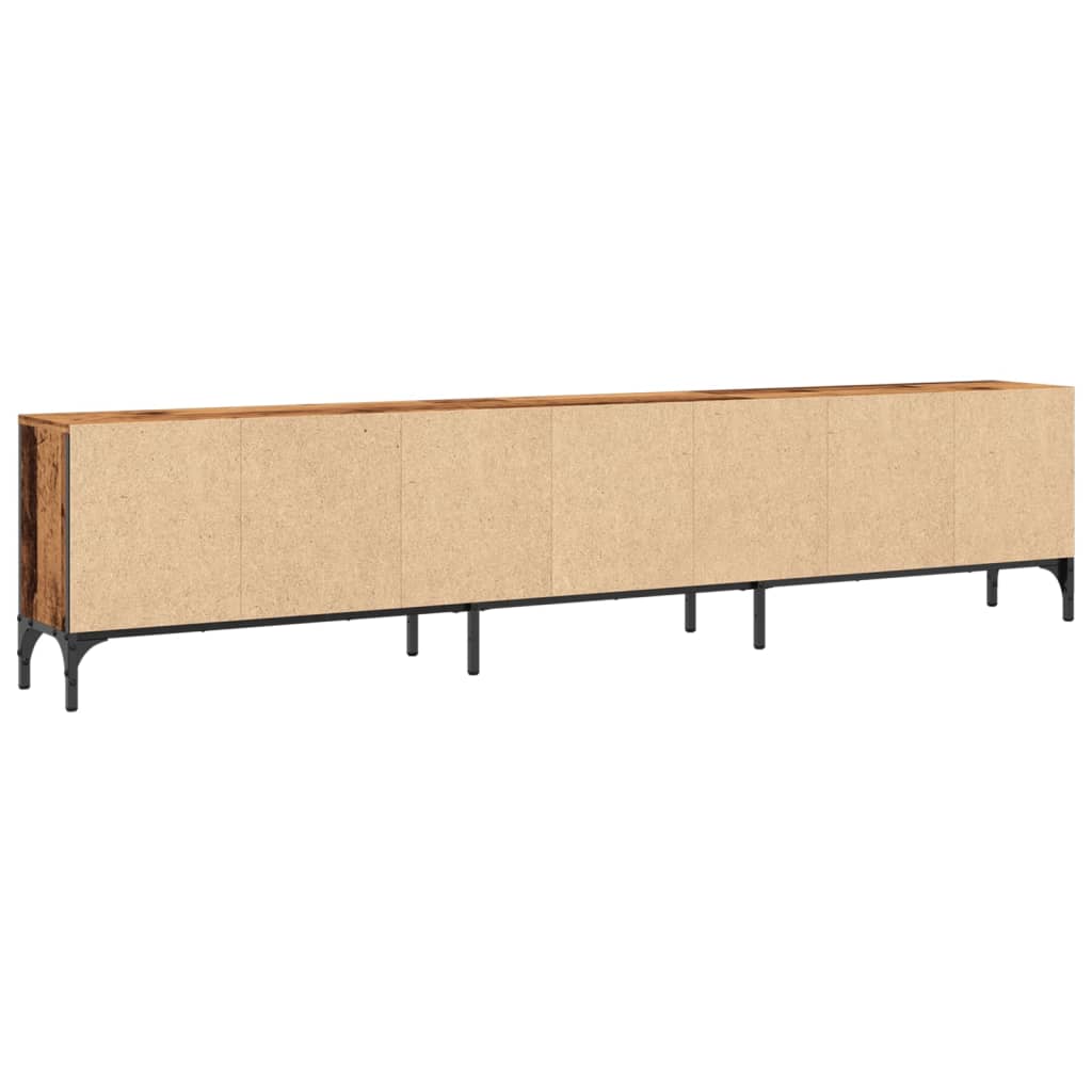 Meuble TV avec tiroir vieux bois 200x25x44 cm bois d'ingénierie - XIOS