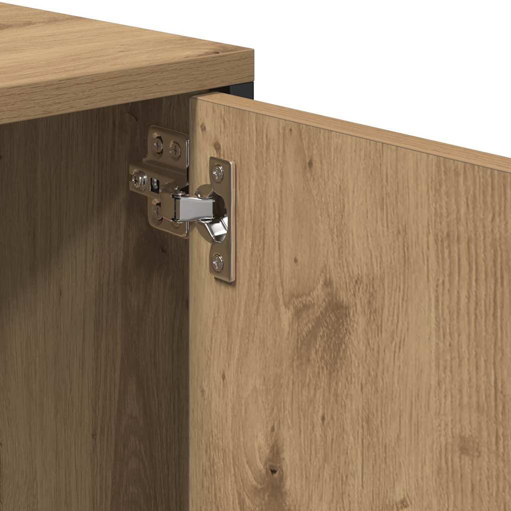 Meuble TV à tiroir chêne artisanal 200x25x44 cm bois ingénierie - XIOS