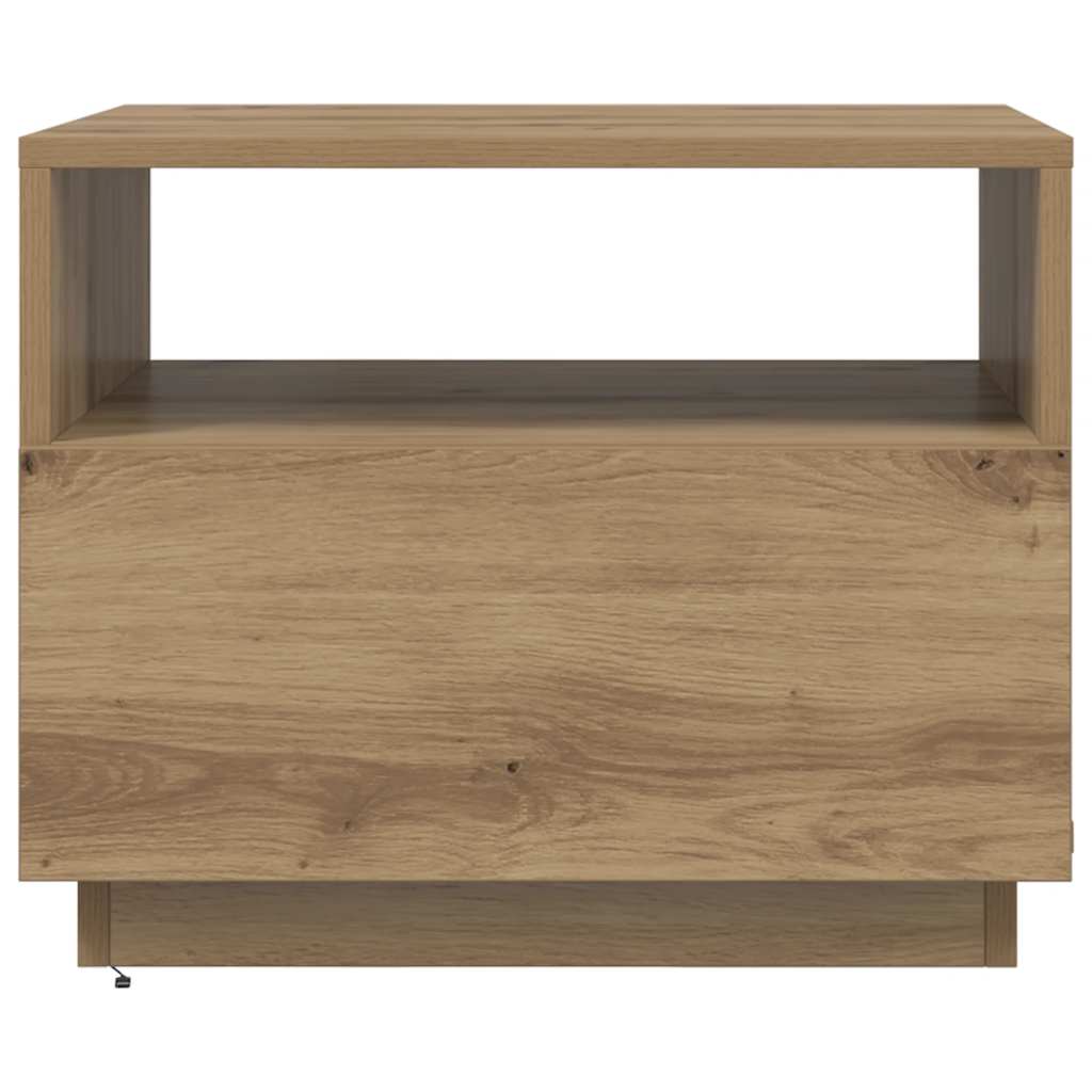 Table basse avec lumières LED chêne artisanal 50x49x40 cm - XIOS