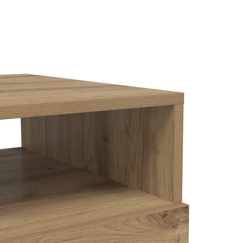 Table basse avec lumières LED chêne artisanal 50x49x40 cm - XIOS