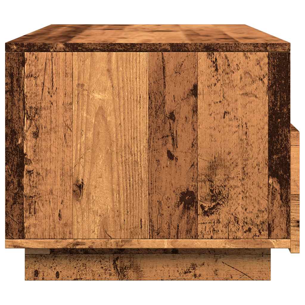 Table basse avec lumières LED vieux bois 90x49x40 cm XIOS