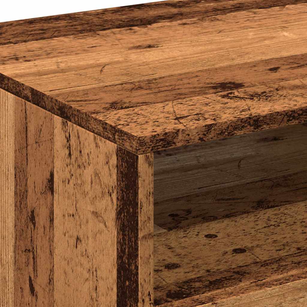 Table basse avec lumières LED vieux bois 90x49x40 cm XIOS