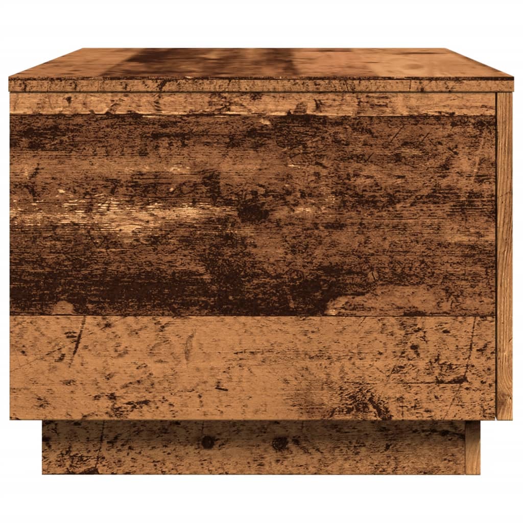 Table basse avec lumières LED vieux bois 90x50x40 cm - XIOS
