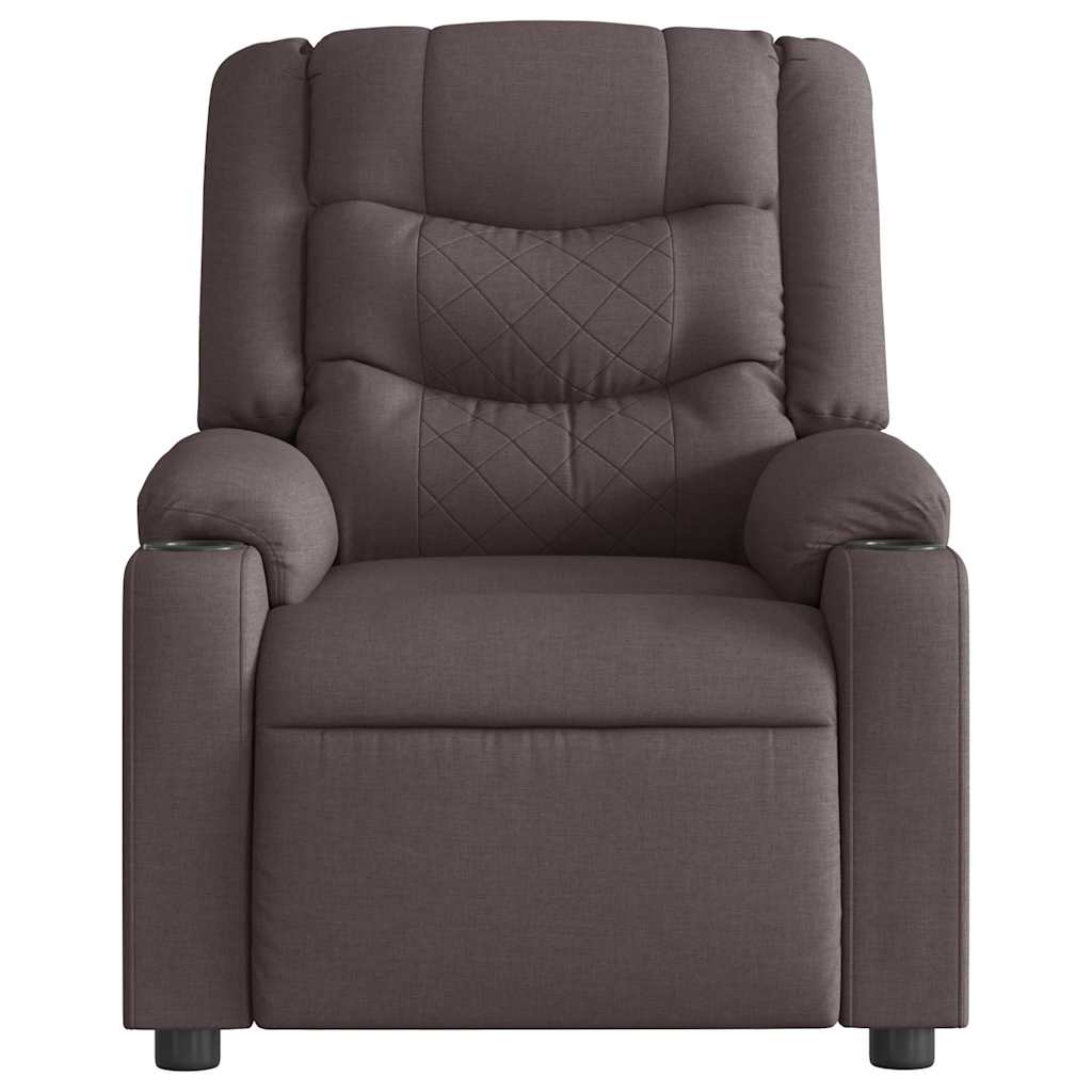 Fauteuil inclinable Marron foncé Tissu