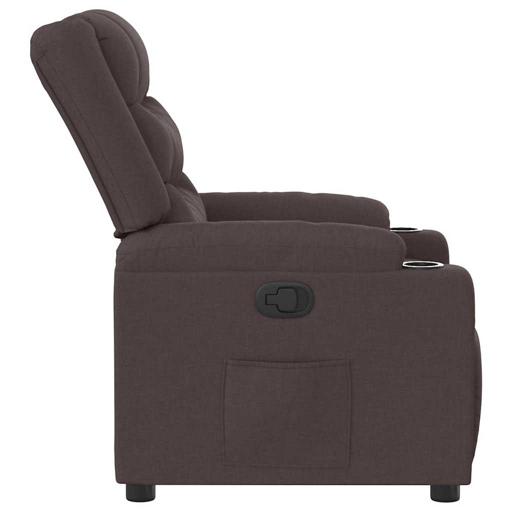 Fauteuil inclinable Marron foncé Tissu