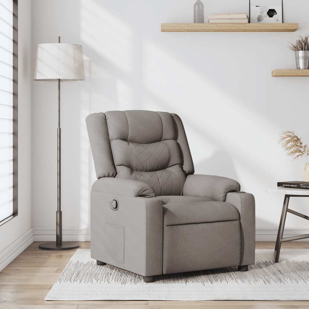 Fauteuil inclinable Taupe Tissu - XIOS
