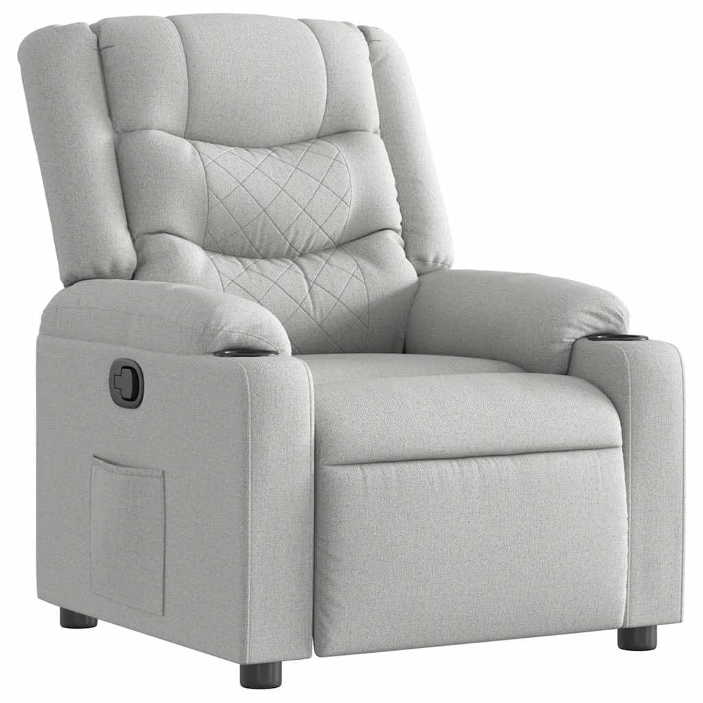 Fauteuil inclinable gris nuage tissu