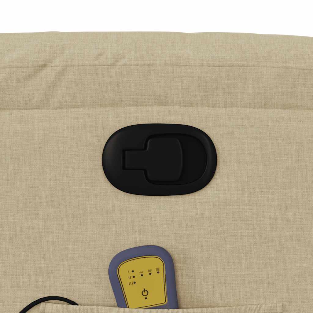 Fauteuil de massage inclinable Crème Tissu - XIOS