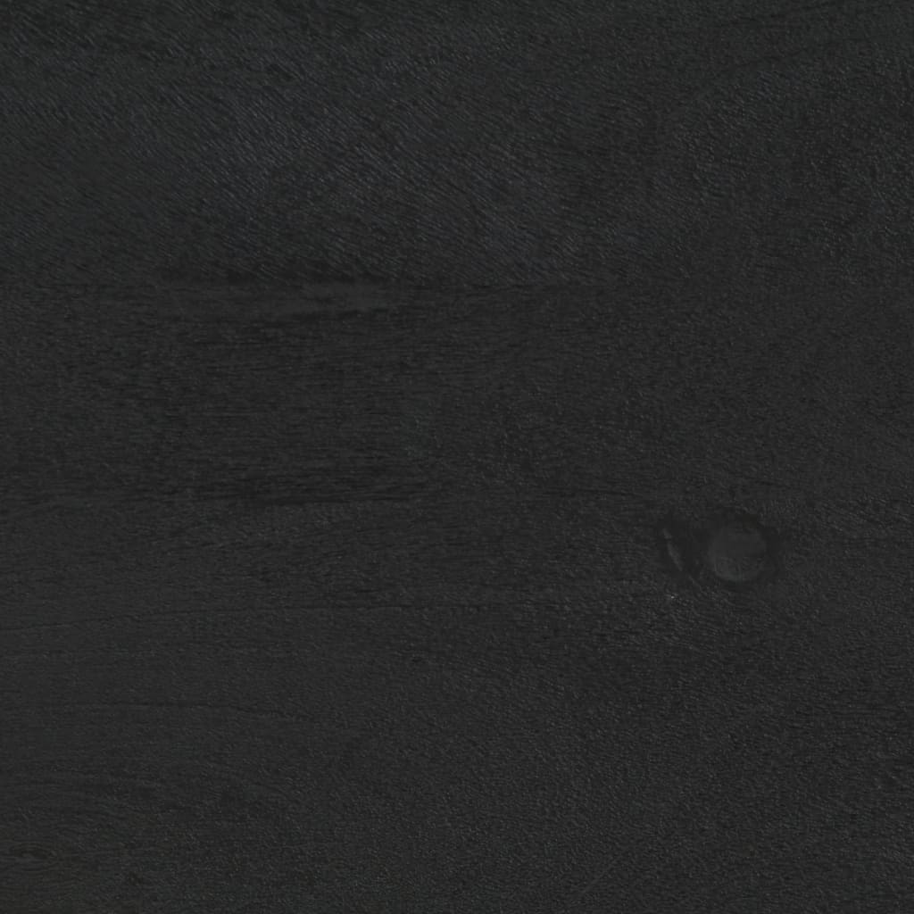 Table de chevet noir 40x33x46 cm bois de manguier solide - XIOS