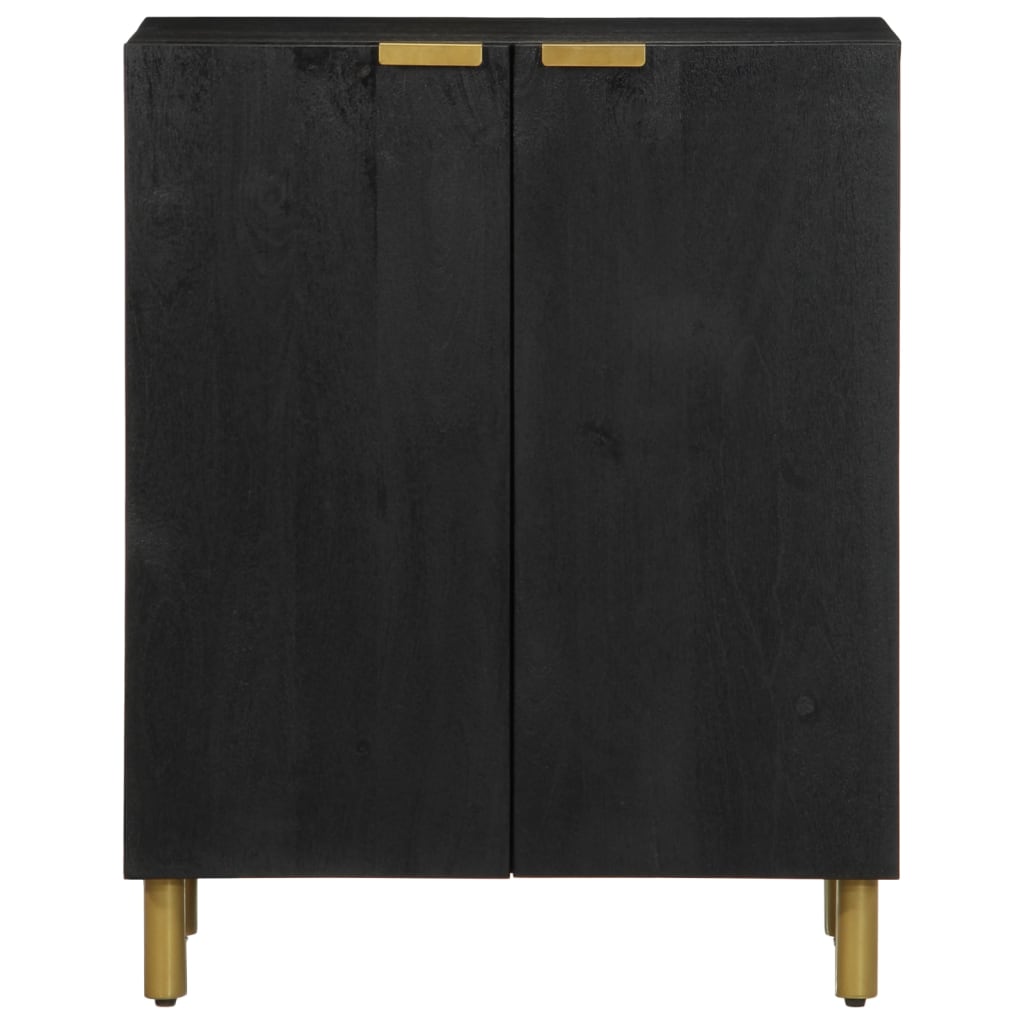 Buffet noir 60x33x75 cm bois d'ingénierie