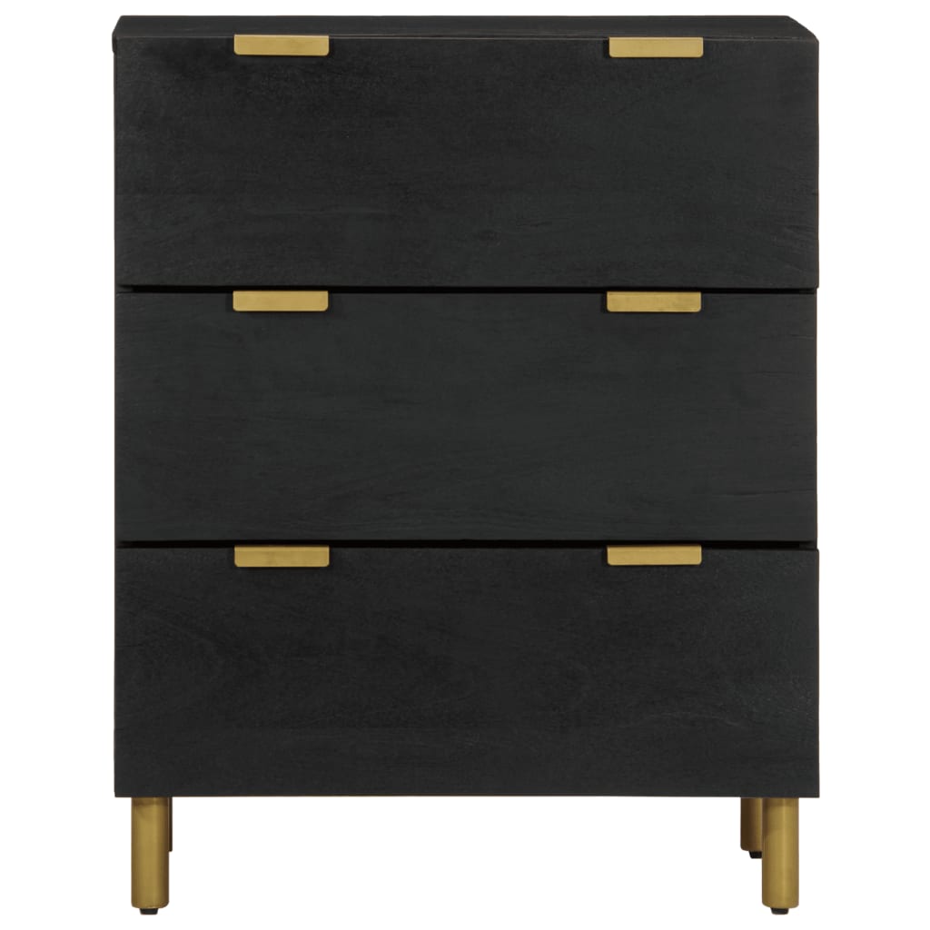 Buffet noir 60x33x75 cm bois d'ingénierie