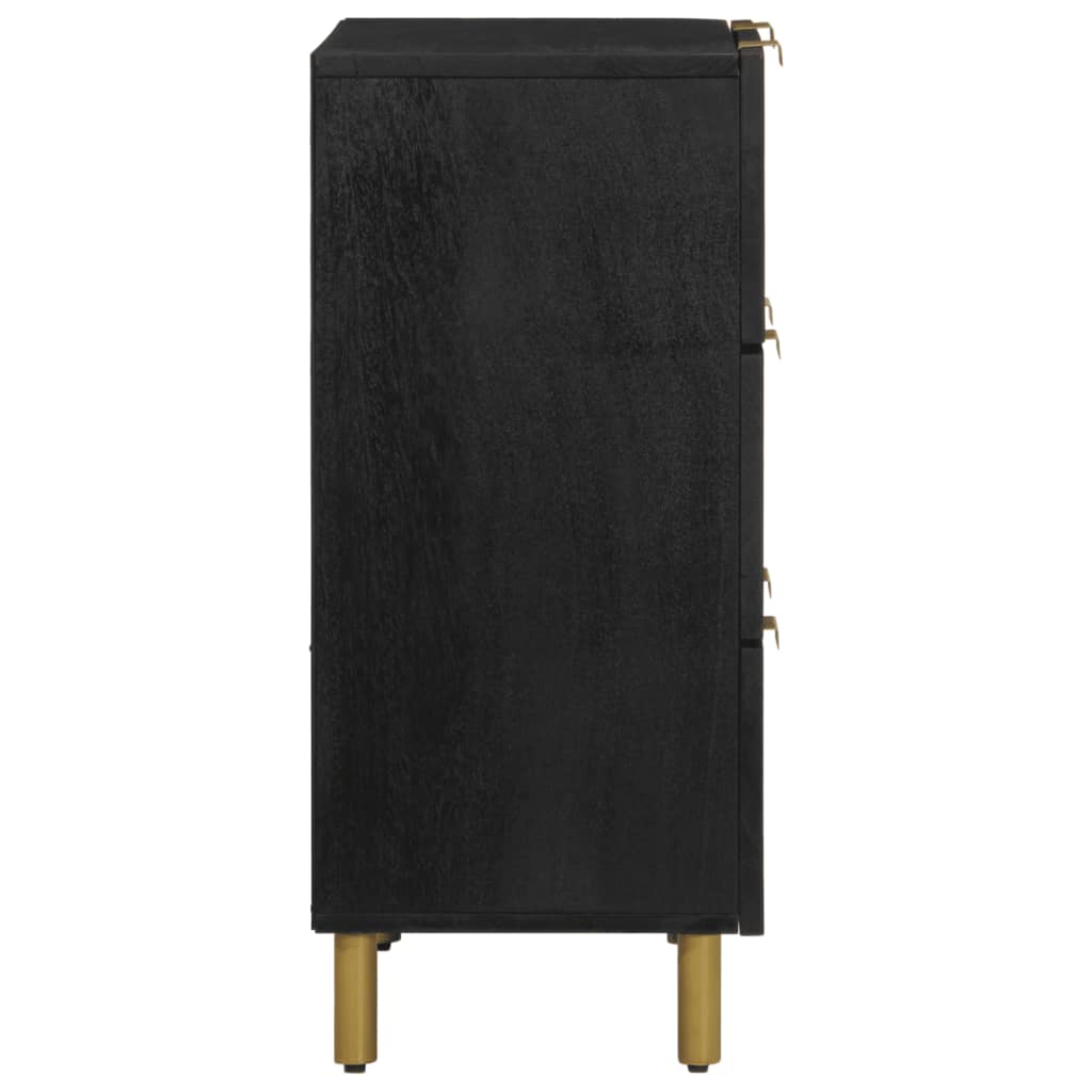 Buffet noir 60x33x75 cm bois d'ingénierie