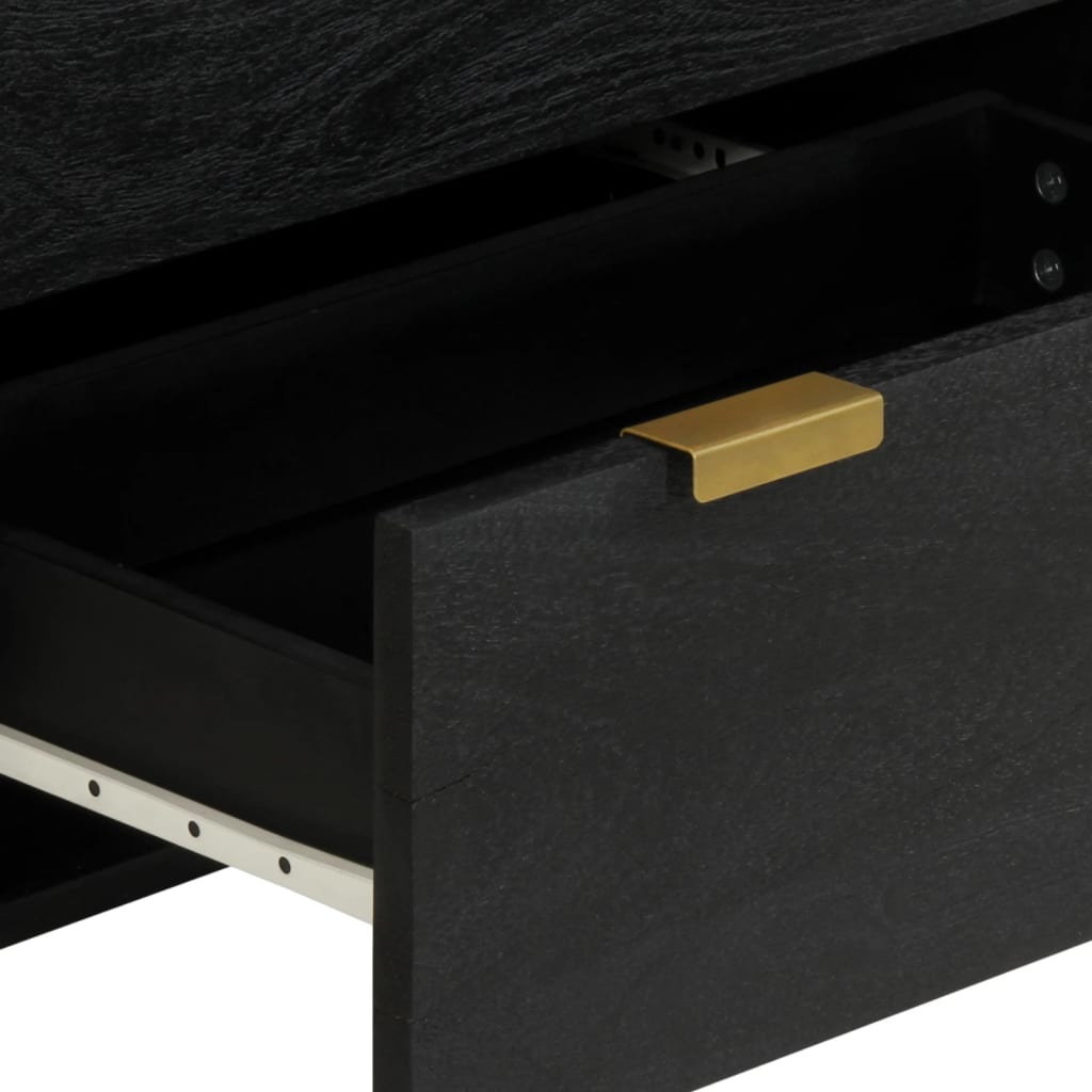 Buffet noir 60x33x75 cm bois d'ingénierie