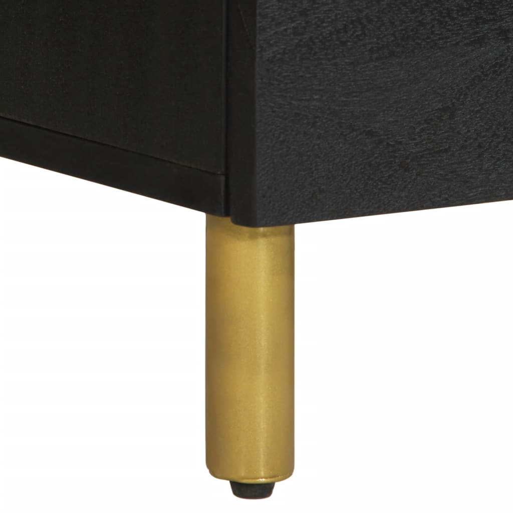 Buffet noir 60x33x75 cm bois d'ingénierie