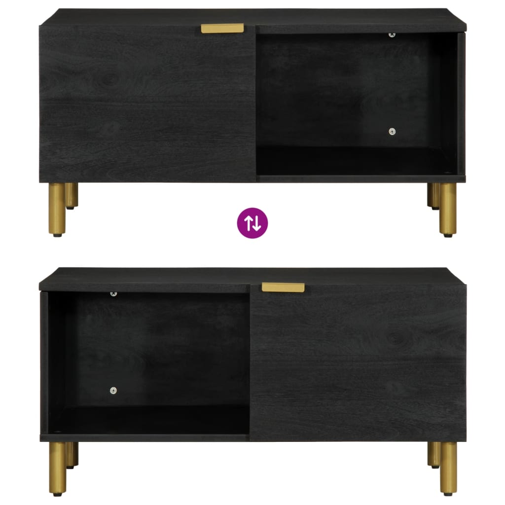 Table basse Noir 80x50x40 cm Bois d'ingénierie - XIOS