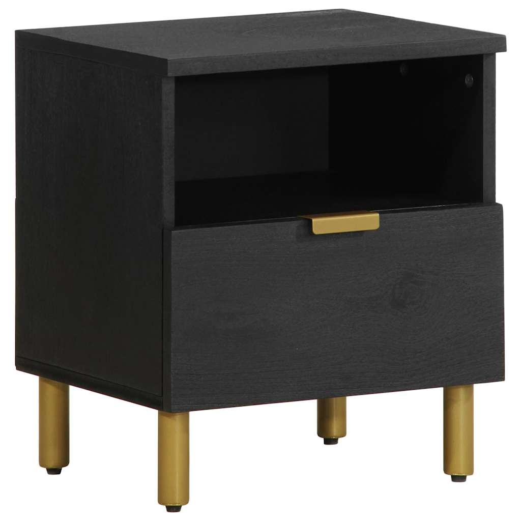 Table de chevet noir 40x33x46 cm bois d'ingénierie - XIOS