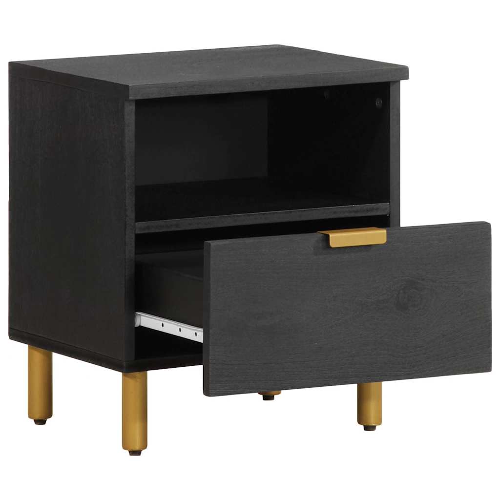 Table de chevet noir 40x33x46 cm bois d'ingénierie - XIOS