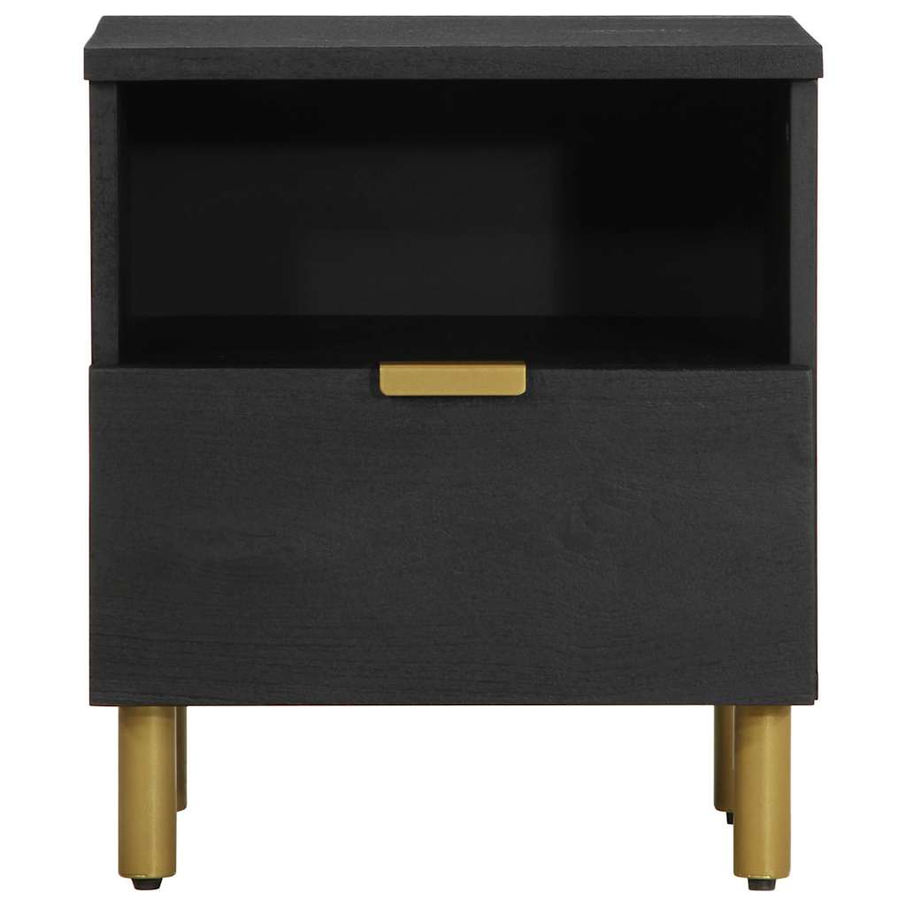 Table de chevet noir 40x33x46 cm bois d'ingénierie - XIOS