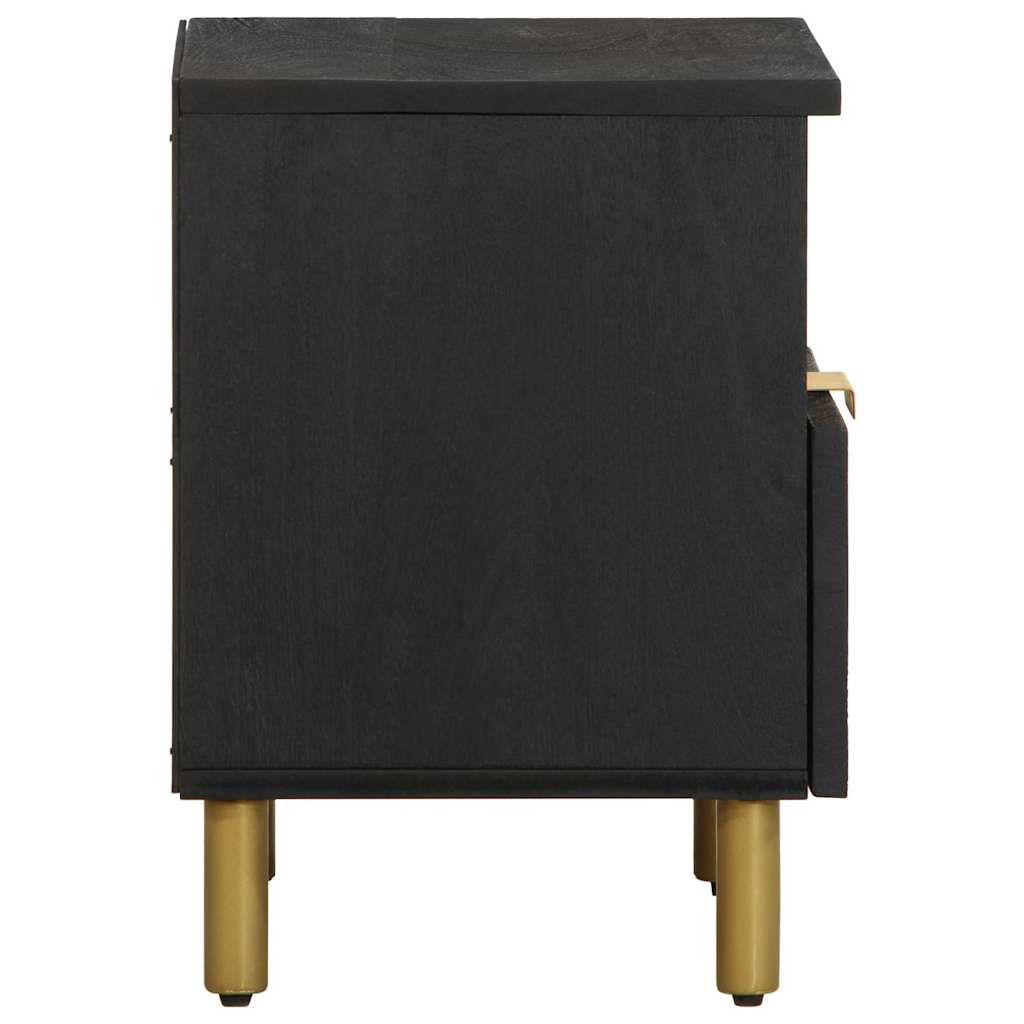 Table de chevet noir 40x33x46 cm bois d'ingénierie - XIOS