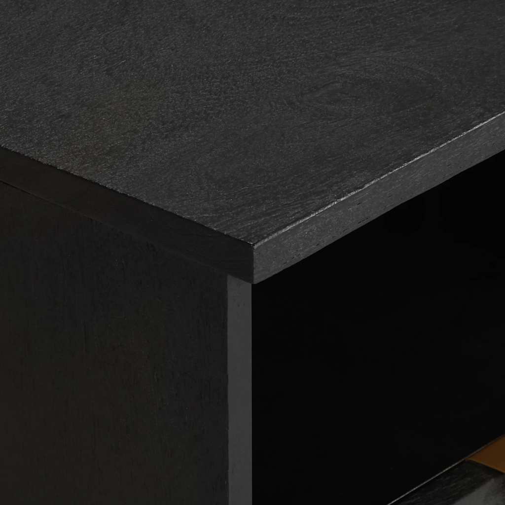 Table de chevet noir 40x33x46 cm bois d'ingénierie - XIOS