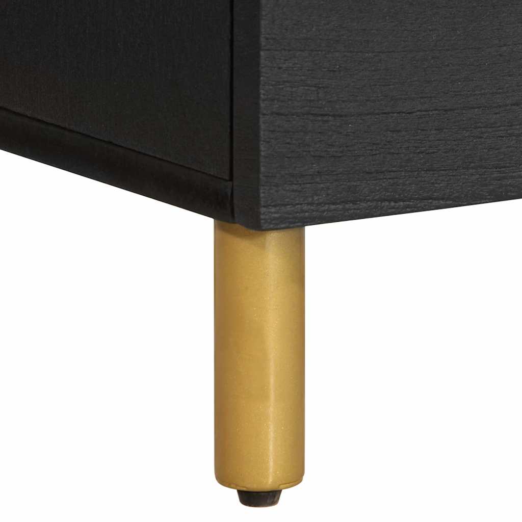 Table de chevet noir 40x33x46 cm bois d'ingénierie - XIOS