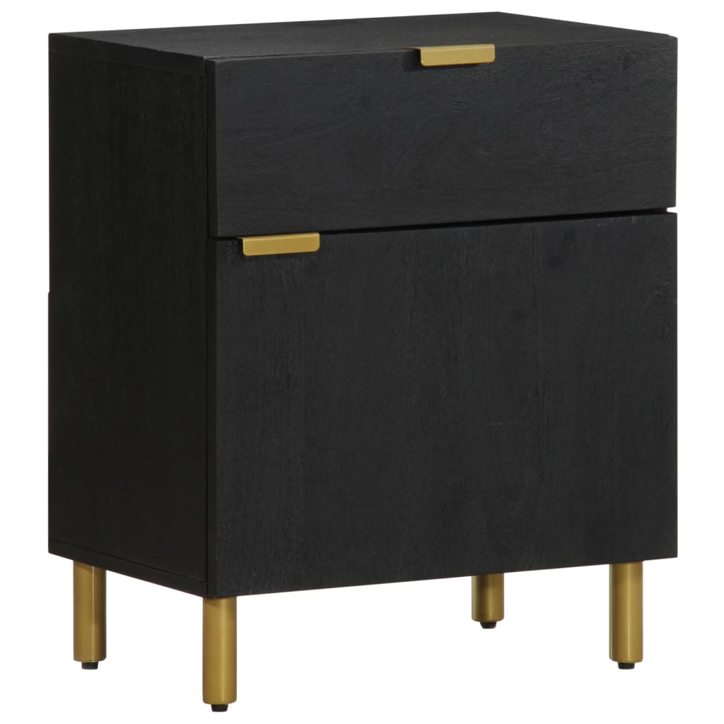 Table de chevet noir 50x33x60 cm bois d'ingénierie - XIOS