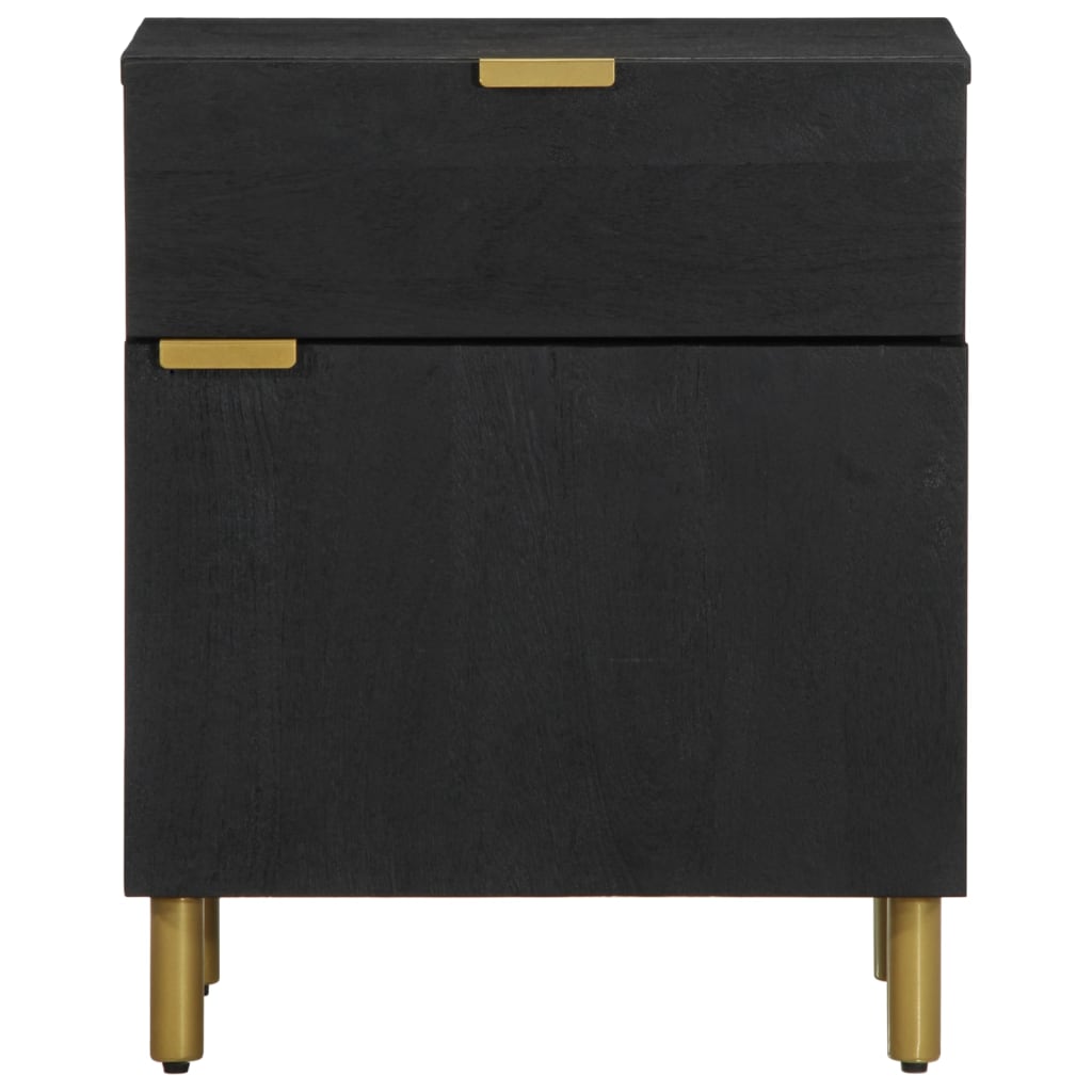 Table de chevet noir 50x33x60 cm bois d'ingénierie - XIOS