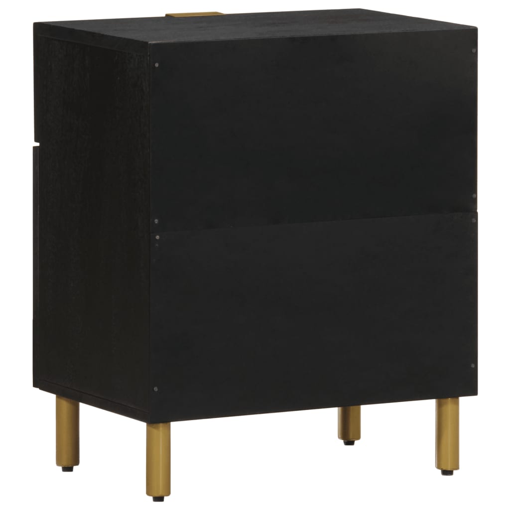 Table de chevet noir 50x33x60 cm bois d'ingénierie - XIOS