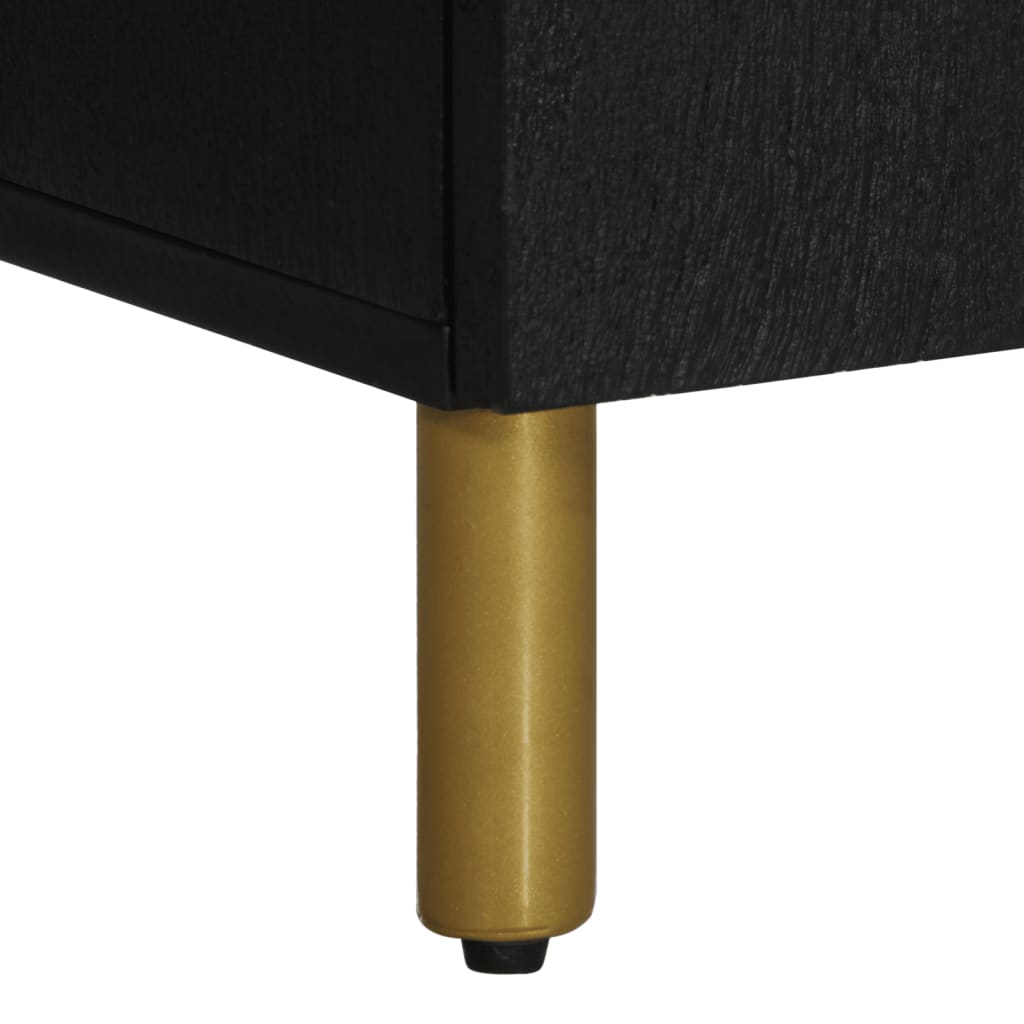Table de chevet noir 50x33x60 cm bois d'ingénierie - XIOS