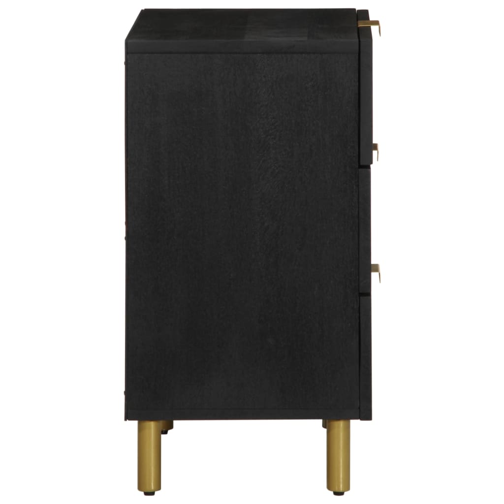 Table de chevet noir 50x33x62 cm bois d'ingénierie - XIOS