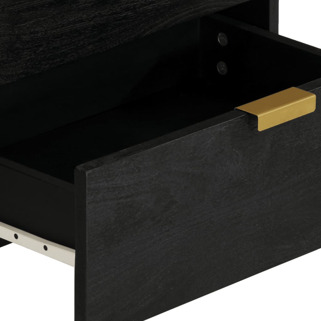 Table de chevet noir 50x33x62 cm bois d'ingénierie - XIOS