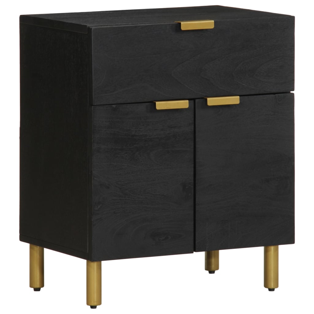 Table de chevet noir 50x33x60 cm bois d'ingénierie - XIOS