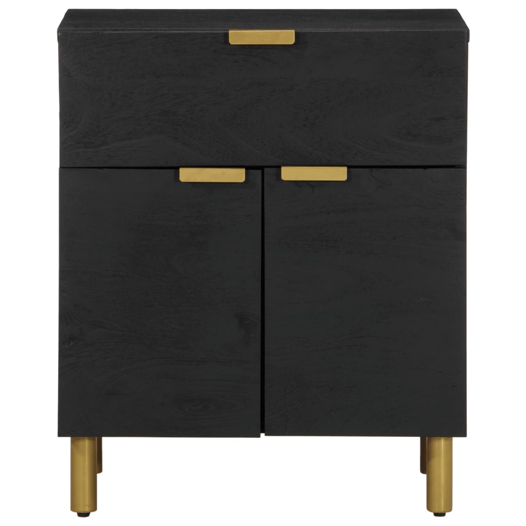 Table de chevet noir 50x33x60 cm bois d'ingénierie - XIOS