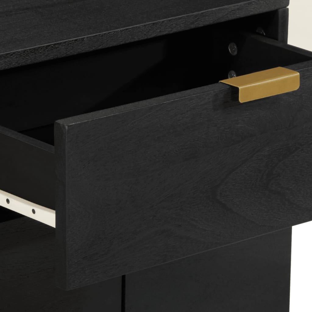 Table de chevet noir 50x33x60 cm bois d'ingénierie - XIOS