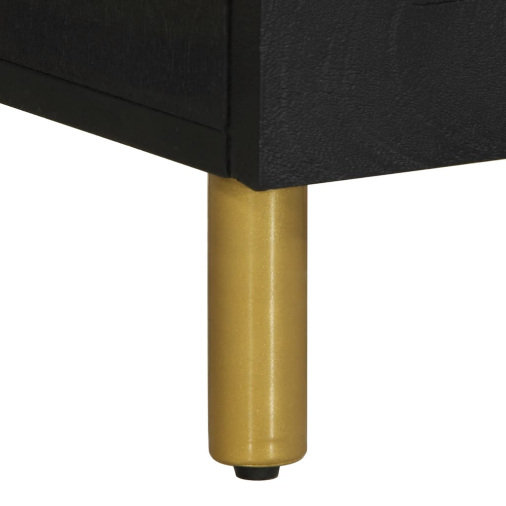 Table de chevet noir 50x33x60 cm bois d'ingénierie - XIOS