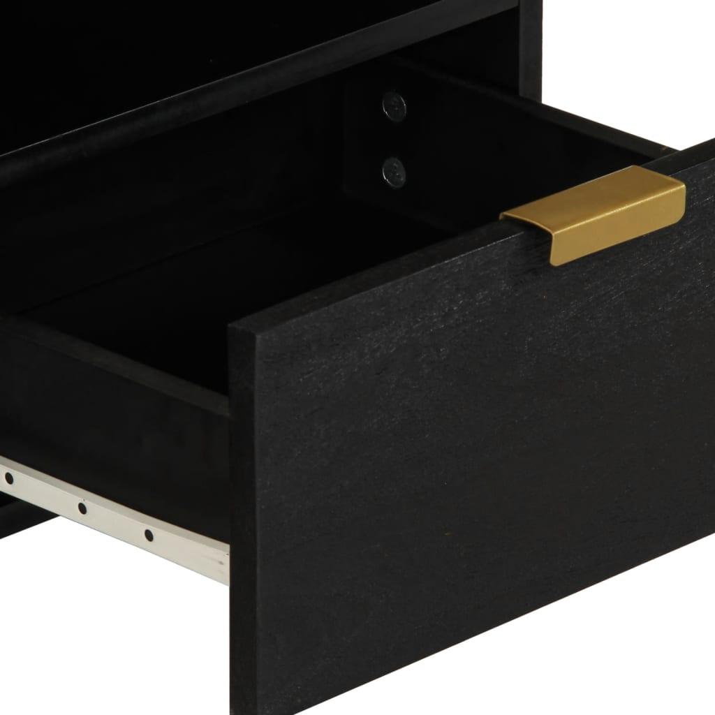 Table basse noir 80x54x40 cm bois d'ingénierie - XIOS