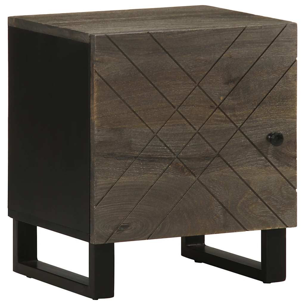 Tables de chevet 2 pcs noir 40x33x46 cm bois de manguier solide - XIOS
