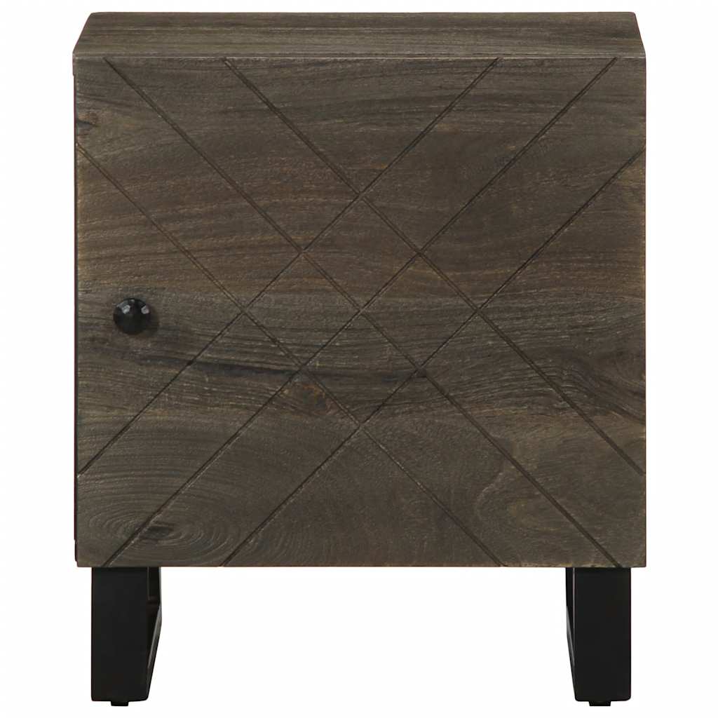 Tables de chevet 2 pcs noir 40x33x46 cm bois de manguier solide - XIOS