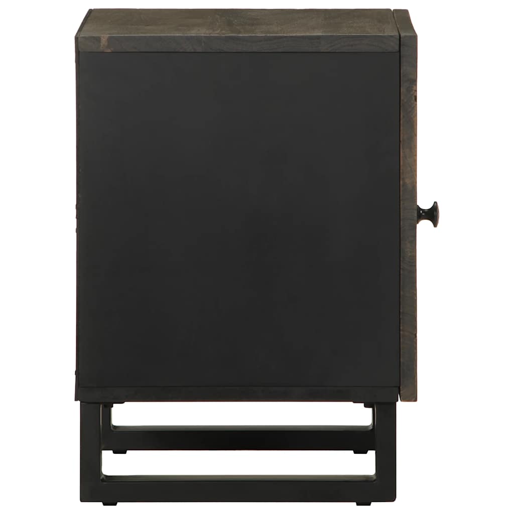Tables de chevet 2 pcs noir 40x33x46 cm bois de manguier solide - XIOS
