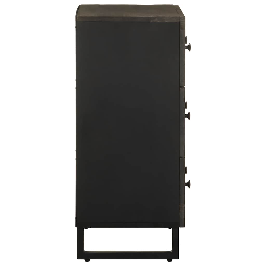 Buffet noir 60x33x75 cm bois massif de manguier