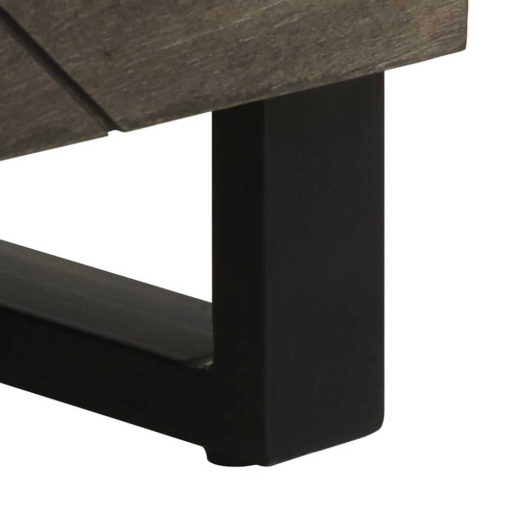 Buffet noir 60x33x75 cm bois massif de manguier