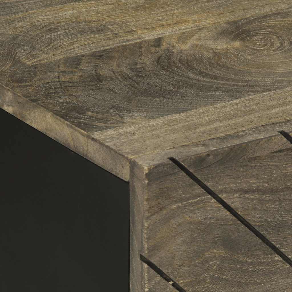 Table basse noir 100x54x40 cm bois massif de manguier - XIOS