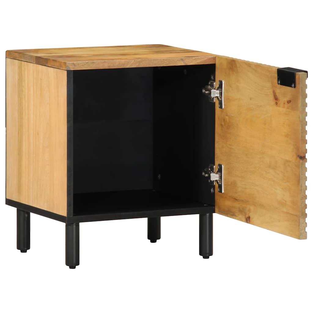 Table de chevet marron 40x33x46 cm bois de manguier solide - XIOS