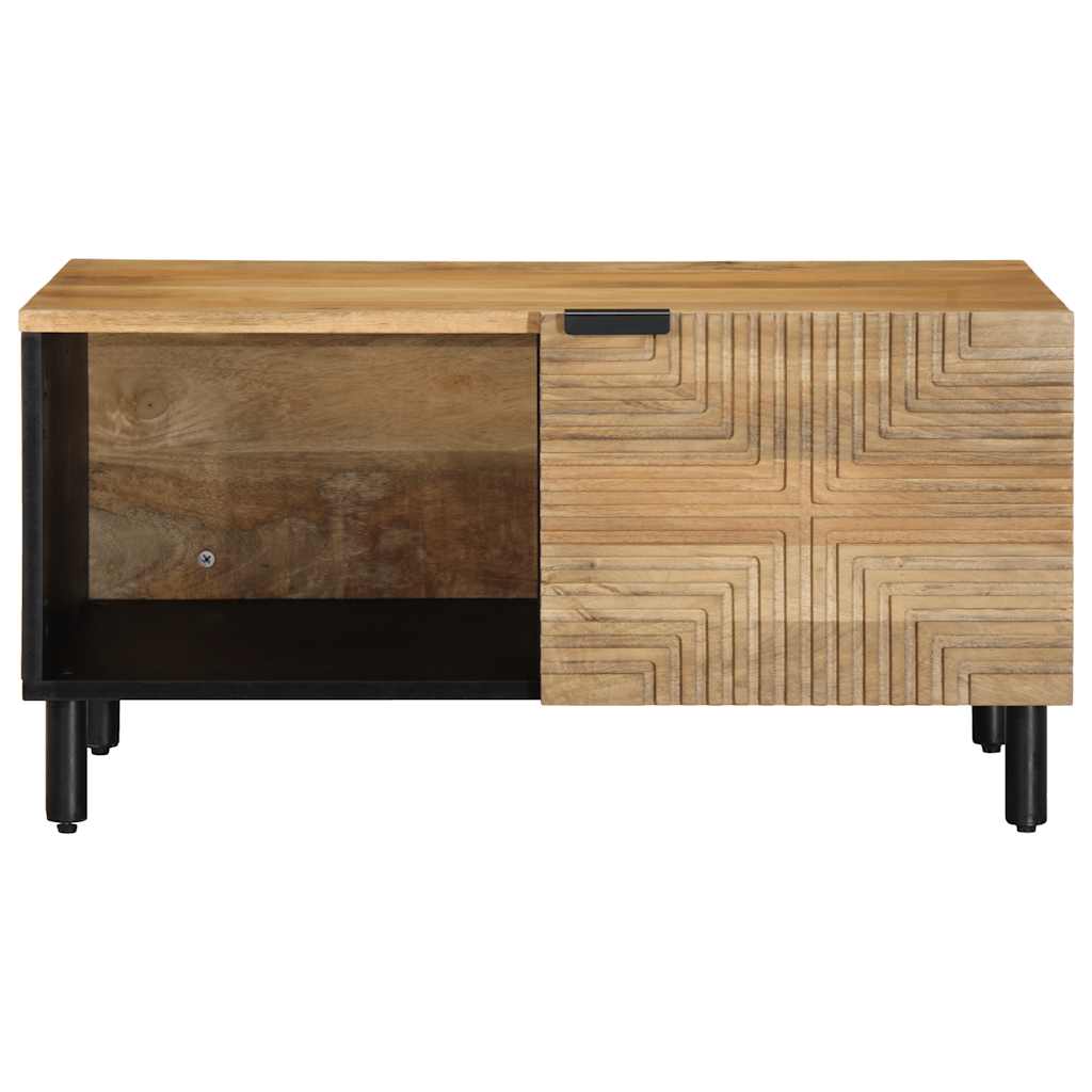 Table basse marron 80x50x40 cm bois de manguier massif - XIOS