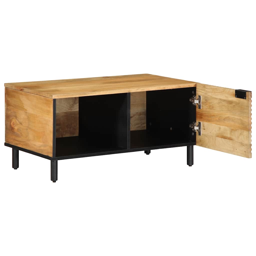 Table basse marron 80x50x40 cm bois de manguier massif - XIOS