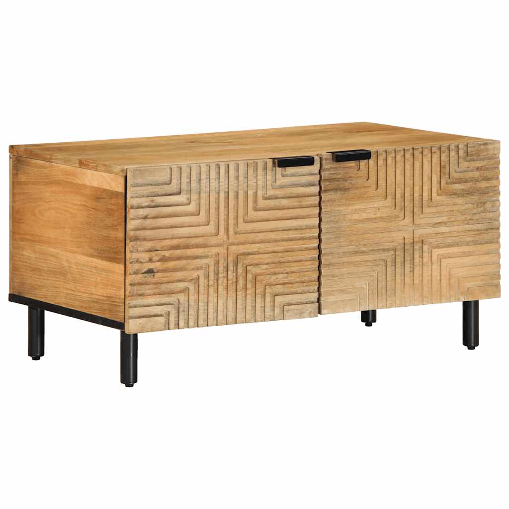 Table basse marron 80x50x40 cm bois de manguier massif - XIOS